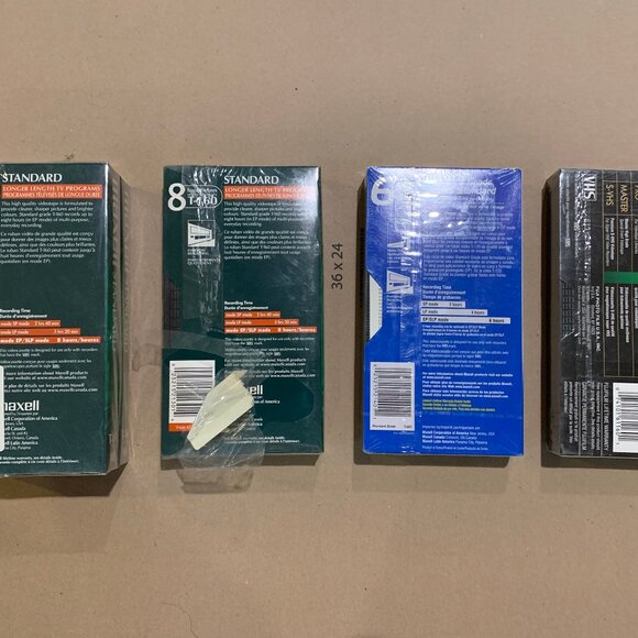 5 Blank VHS Tapes New And Sealed – Vintage Maxell + Fuji - Picture 3 of 3